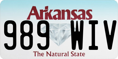 AR license plate 989WIV