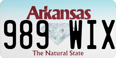 AR license plate 989WIX