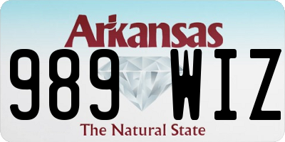 AR license plate 989WIZ