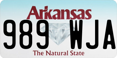 AR license plate 989WJA