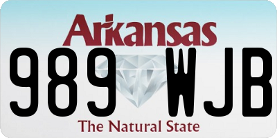 AR license plate 989WJB
