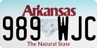AR license plate 989WJC