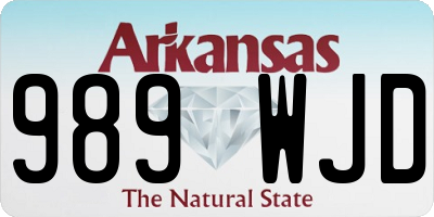 AR license plate 989WJD