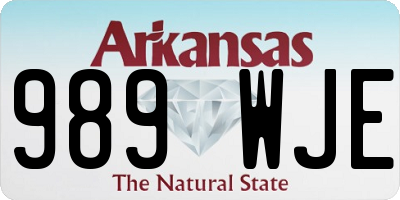 AR license plate 989WJE