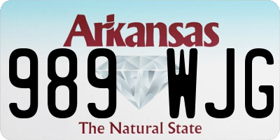 AR license plate 989WJG