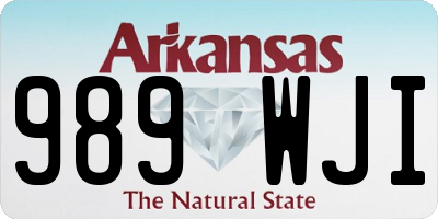 AR license plate 989WJI