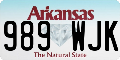 AR license plate 989WJK