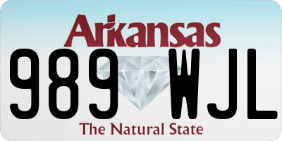 AR license plate 989WJL