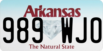 AR license plate 989WJO