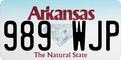AR license plate 989WJP