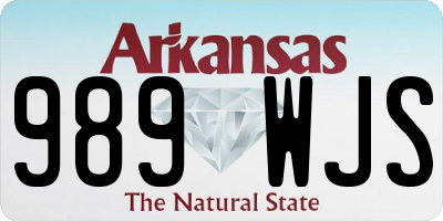 AR license plate 989WJS