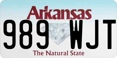 AR license plate 989WJT