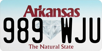 AR license plate 989WJU