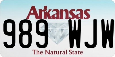 AR license plate 989WJW