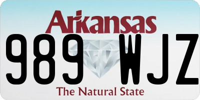 AR license plate 989WJZ