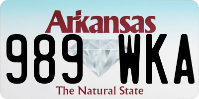 AR license plate 989WKA