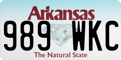 AR license plate 989WKC