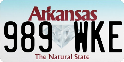 AR license plate 989WKE