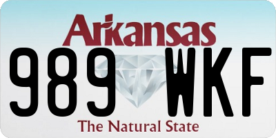 AR license plate 989WKF