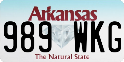 AR license plate 989WKG