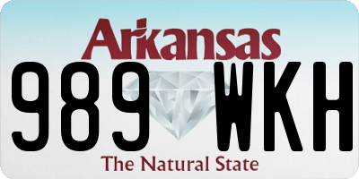 AR license plate 989WKH