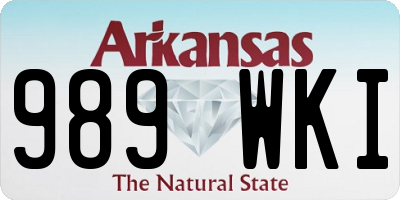 AR license plate 989WKI