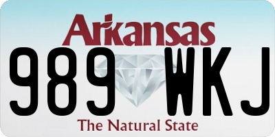 AR license plate 989WKJ