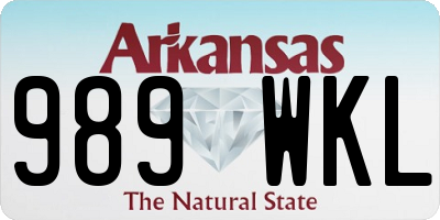 AR license plate 989WKL