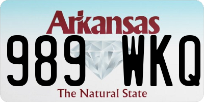 AR license plate 989WKQ
