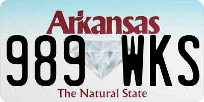 AR license plate 989WKS