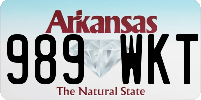 AR license plate 989WKT