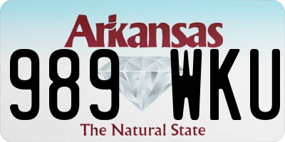 AR license plate 989WKU