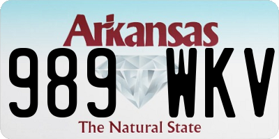 AR license plate 989WKV