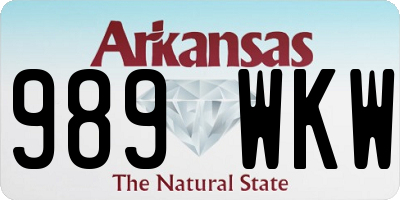 AR license plate 989WKW
