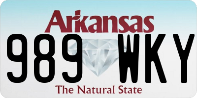 AR license plate 989WKY