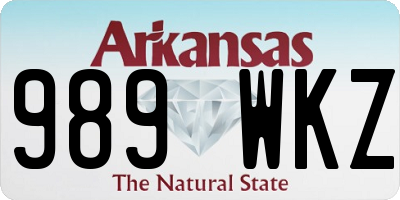 AR license plate 989WKZ