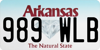 AR license plate 989WLB