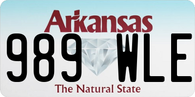 AR license plate 989WLE