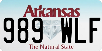 AR license plate 989WLF