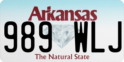 AR license plate 989WLJ