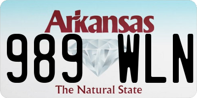 AR license plate 989WLN