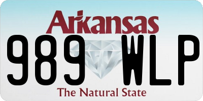 AR license plate 989WLP