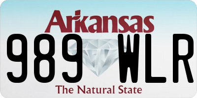 AR license plate 989WLR
