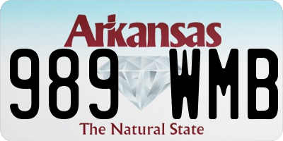 AR license plate 989WMB