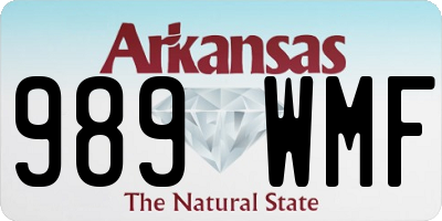 AR license plate 989WMF