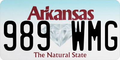 AR license plate 989WMG