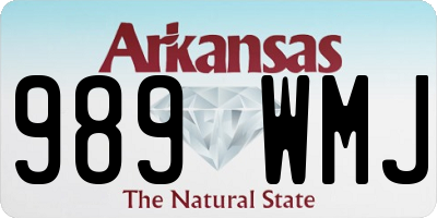 AR license plate 989WMJ