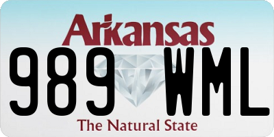 AR license plate 989WML