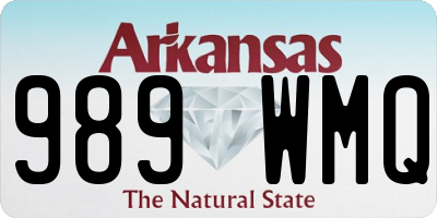 AR license plate 989WMQ