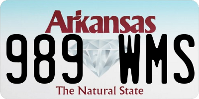 AR license plate 989WMS